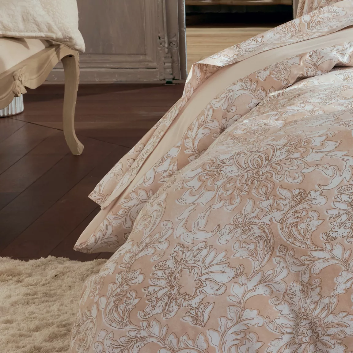 Housse de couette percale de coton (240 x 220 cm) Palazzo Beige