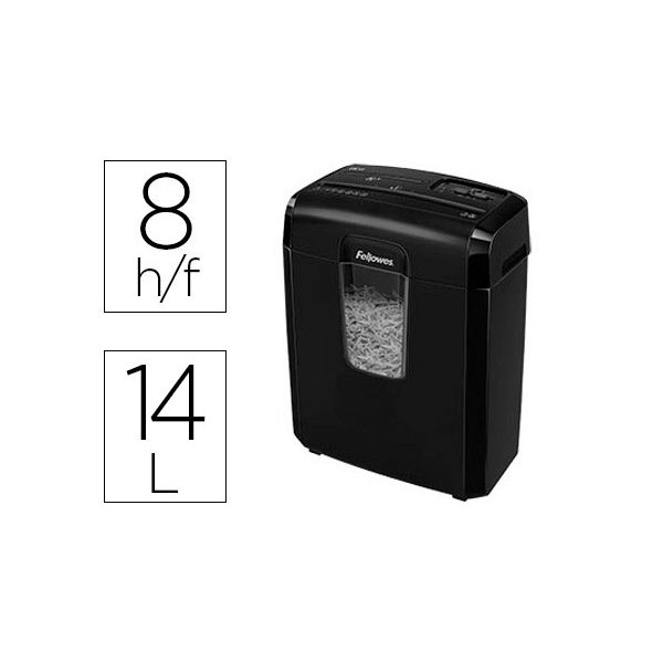 Fellowes Destruidora De Papel Corte Partículas 8 Fls 8CD - L150186