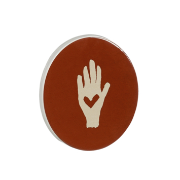 Muurdecoratie hand roze - l11,5xb10xh1,5cm
