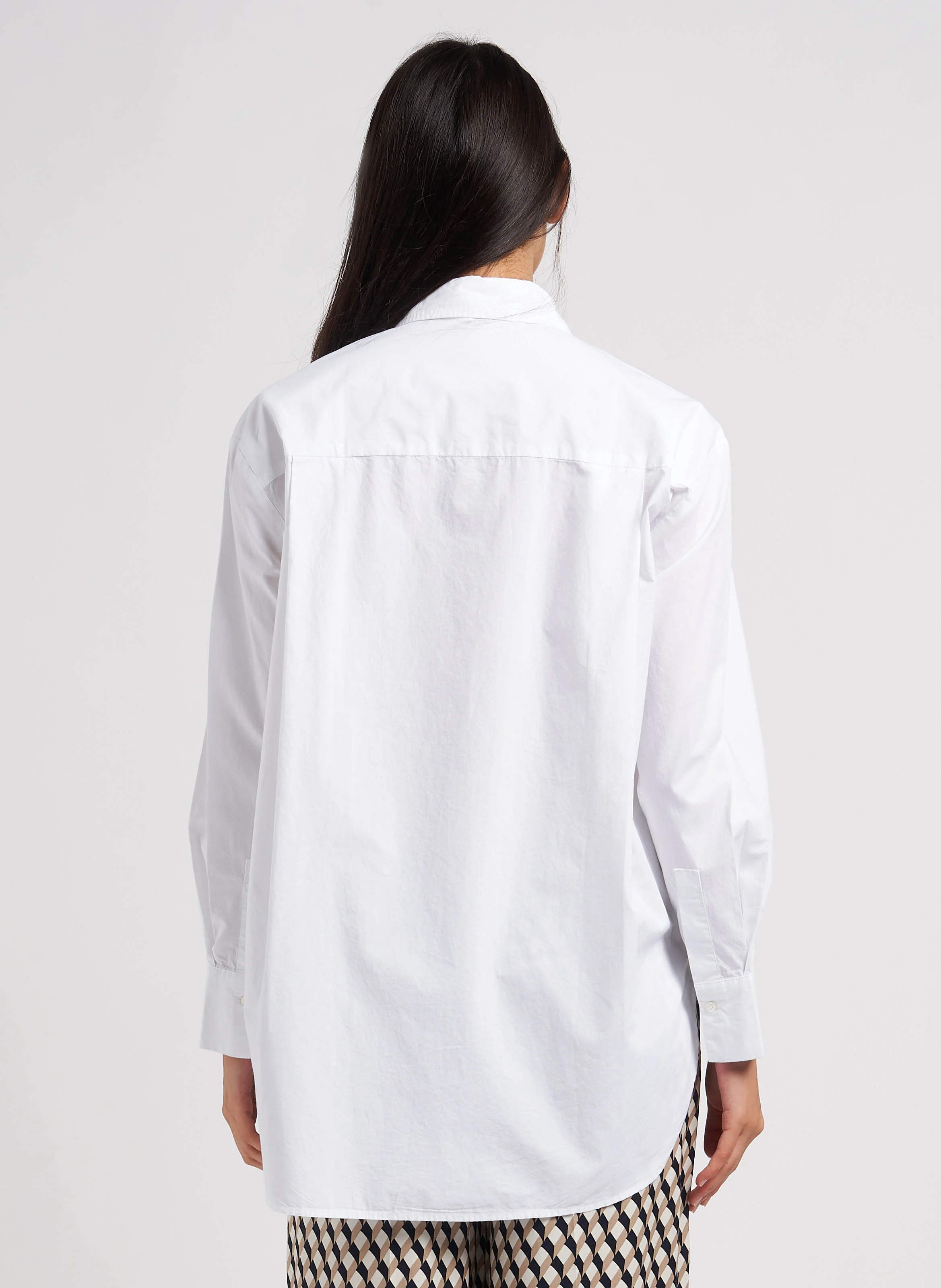 Chemise col classique en coton | Blanc