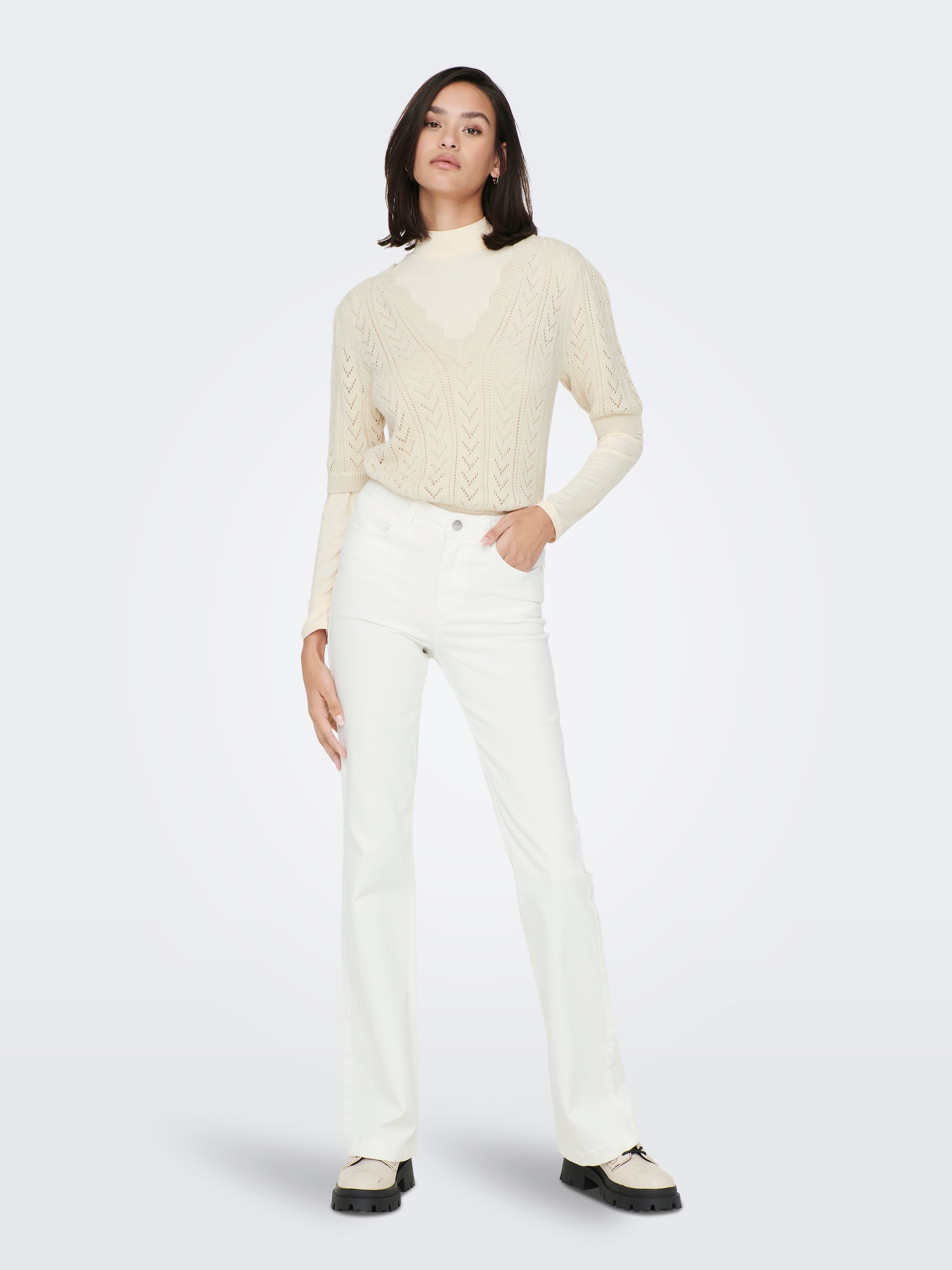 JDYTIKKA Strickpullover Whitecap Gray