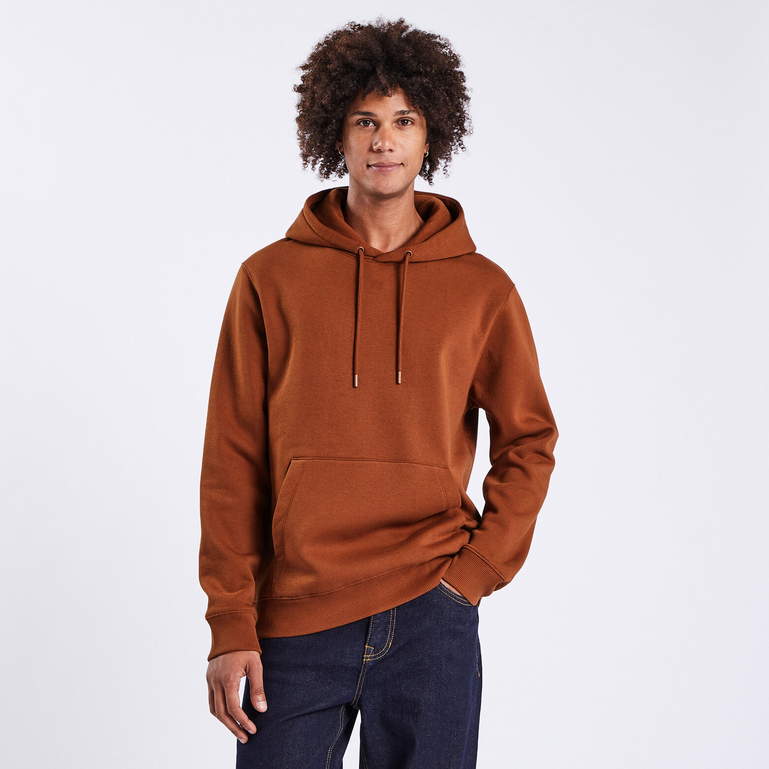 Sweat à capuche essentiel Marron