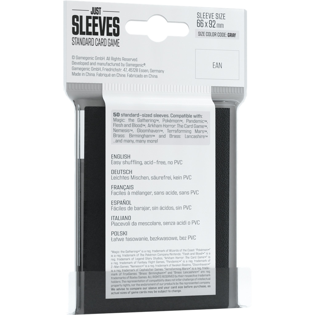 Gamegenic - 50 Just Sleeves Standard Size