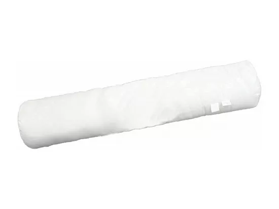 Oreiller Traversin microfibre 90 cm x 21 cm en polyester gonflant et confortable coloris polochon Blanc