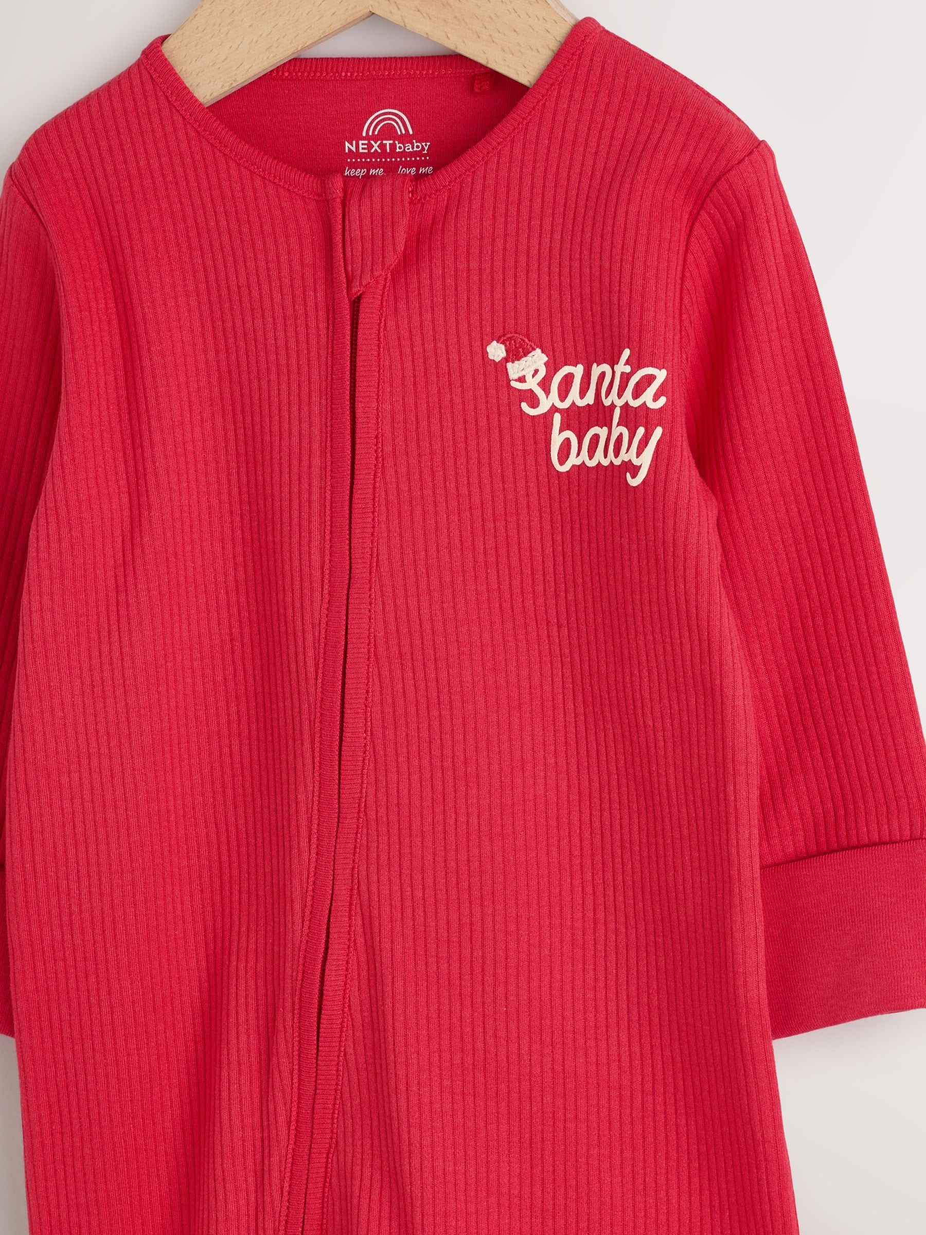 Rood - Baby kerstpyjama met kerstman (0mnd -3jr)