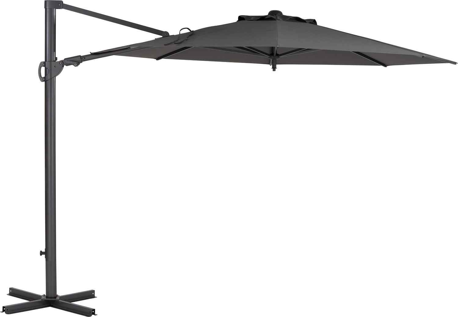 Intratuin zweefparasol Bay Obravia grijs 50+UV D 330 cm