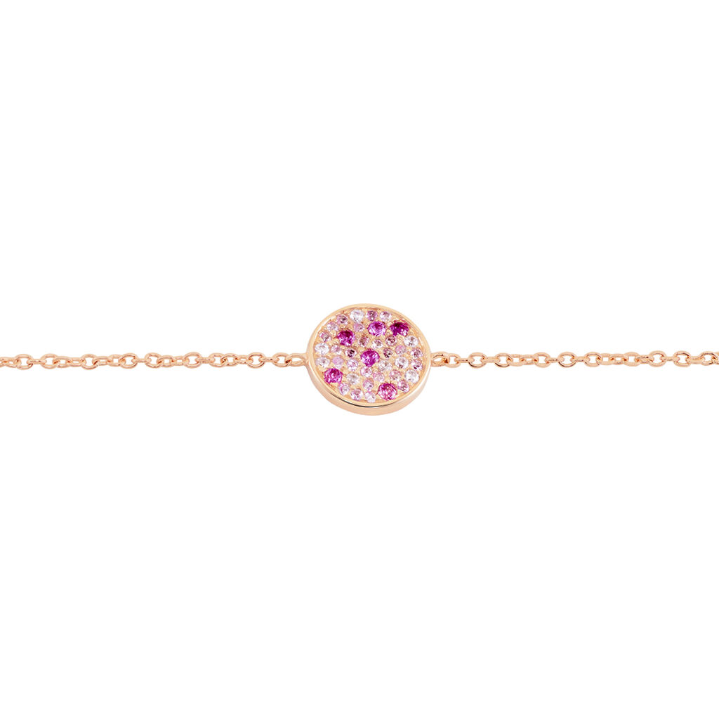 Bracelet Nelig Argent Rose Oxyde De Zirconium