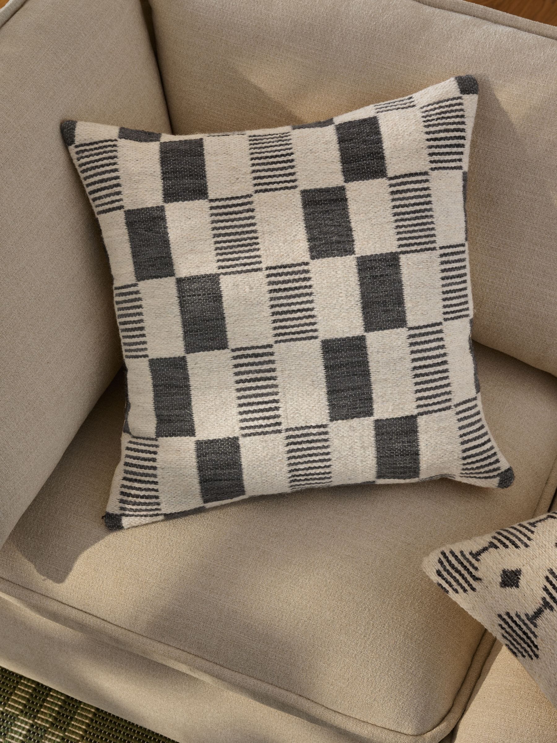 Woven Check Cushion