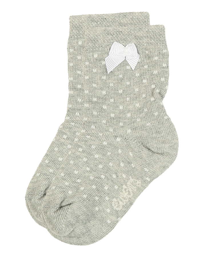Babysocken PÜNKTCHEN & SCHLEIFE 3er-Pack in creme/grau/navy