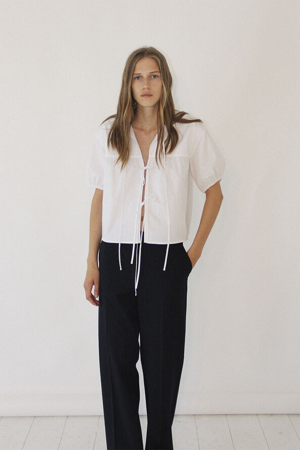 Designers Remix Claire Puff Shirt Hvid