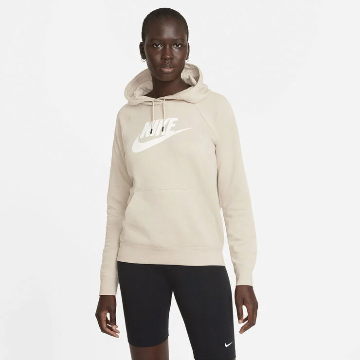 Nike Sportswear Essential Fleece hættetrøje Hvid