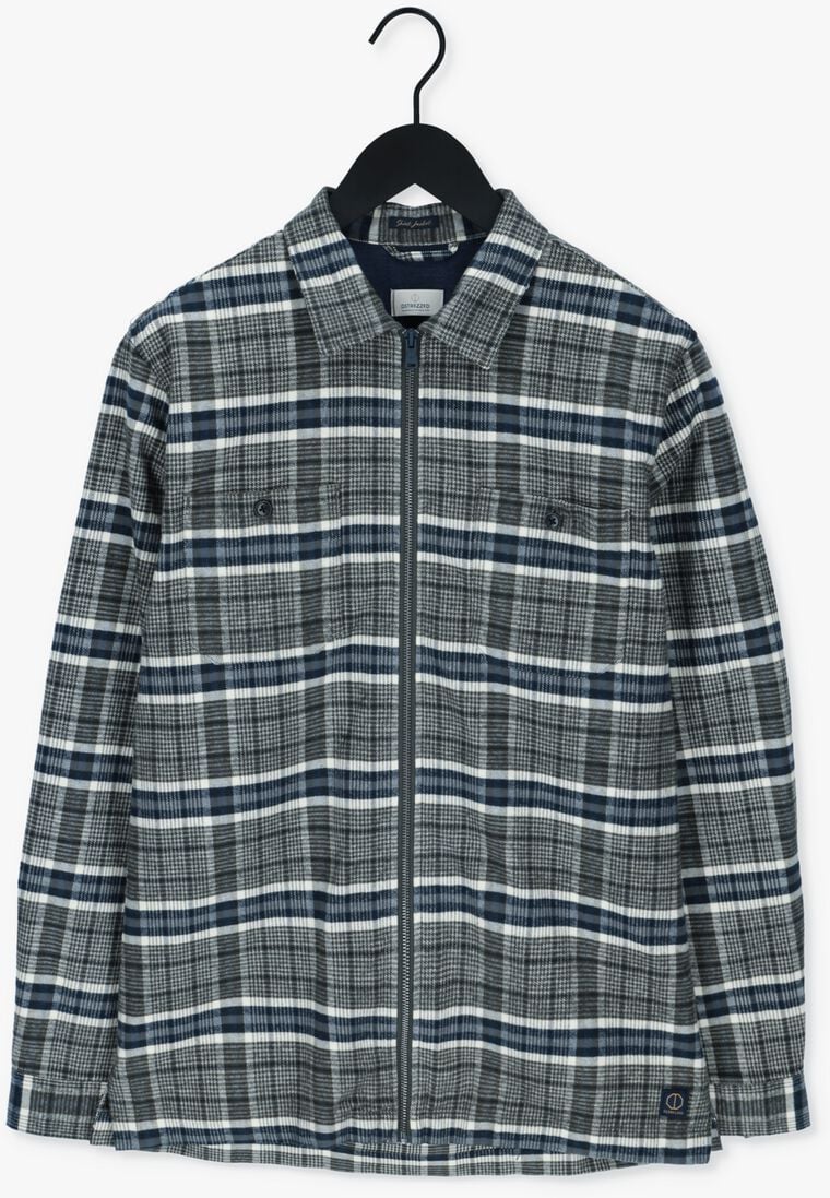 DSTREZZED grijze dstrezzed overshirt zipped overshirt fancy tartan