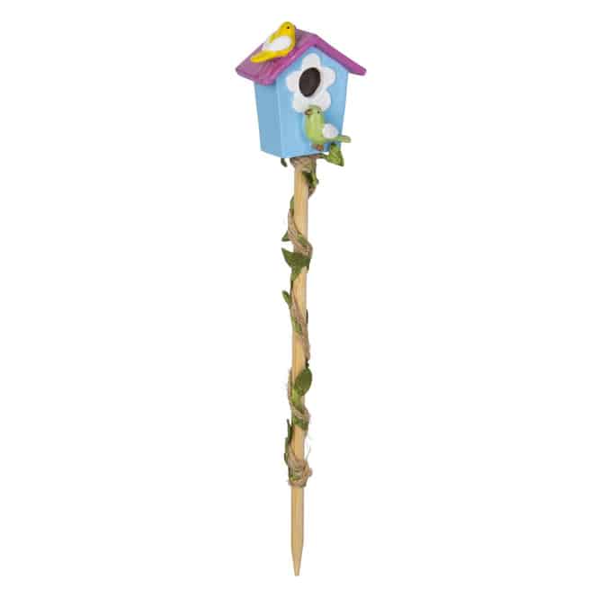 Pflanzenstecker - Vogelhäuschen - ca. 4,5 x 2,5 x 26,5 cm - 1 Stück