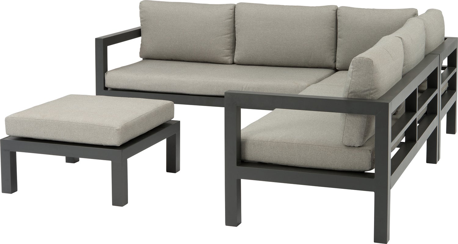 Intratuin 4-zits loungeset Nola grijs