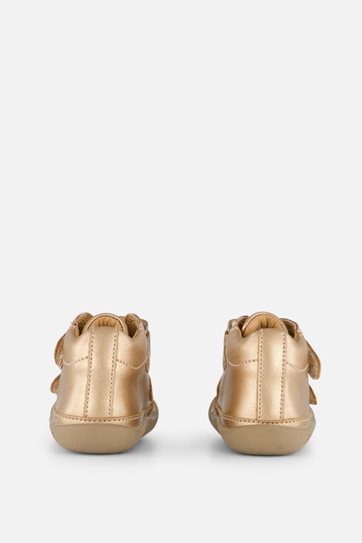Shoesme leren lopen schoenen met velcro goud