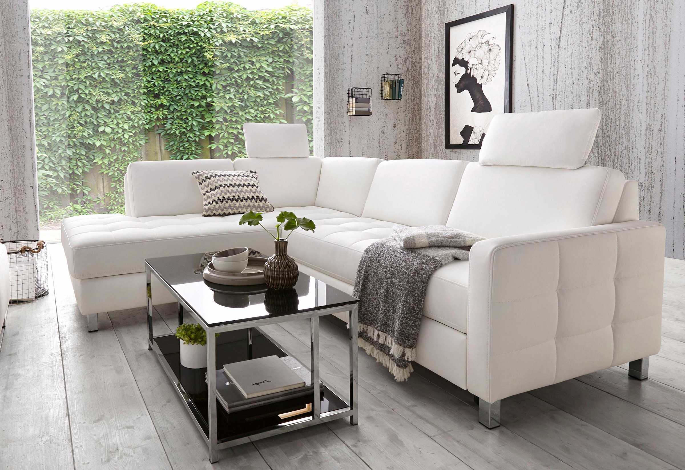 sit&more Ecksofa »Pablo L-Form« wahlweise mit Bettfunktion