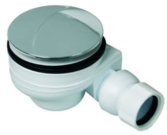 Plieger douchebakafvoer compleet 90mm voor douchebak m. gat 90mm chroom