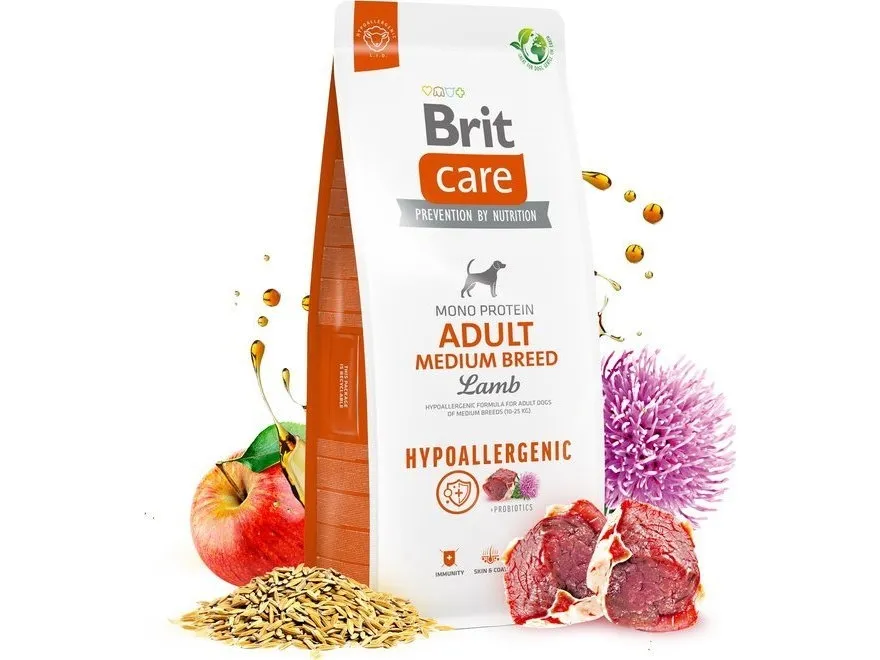 Brit Care Dog Hypoallergenic Adult Medium Breed, Lamb, 12 kg