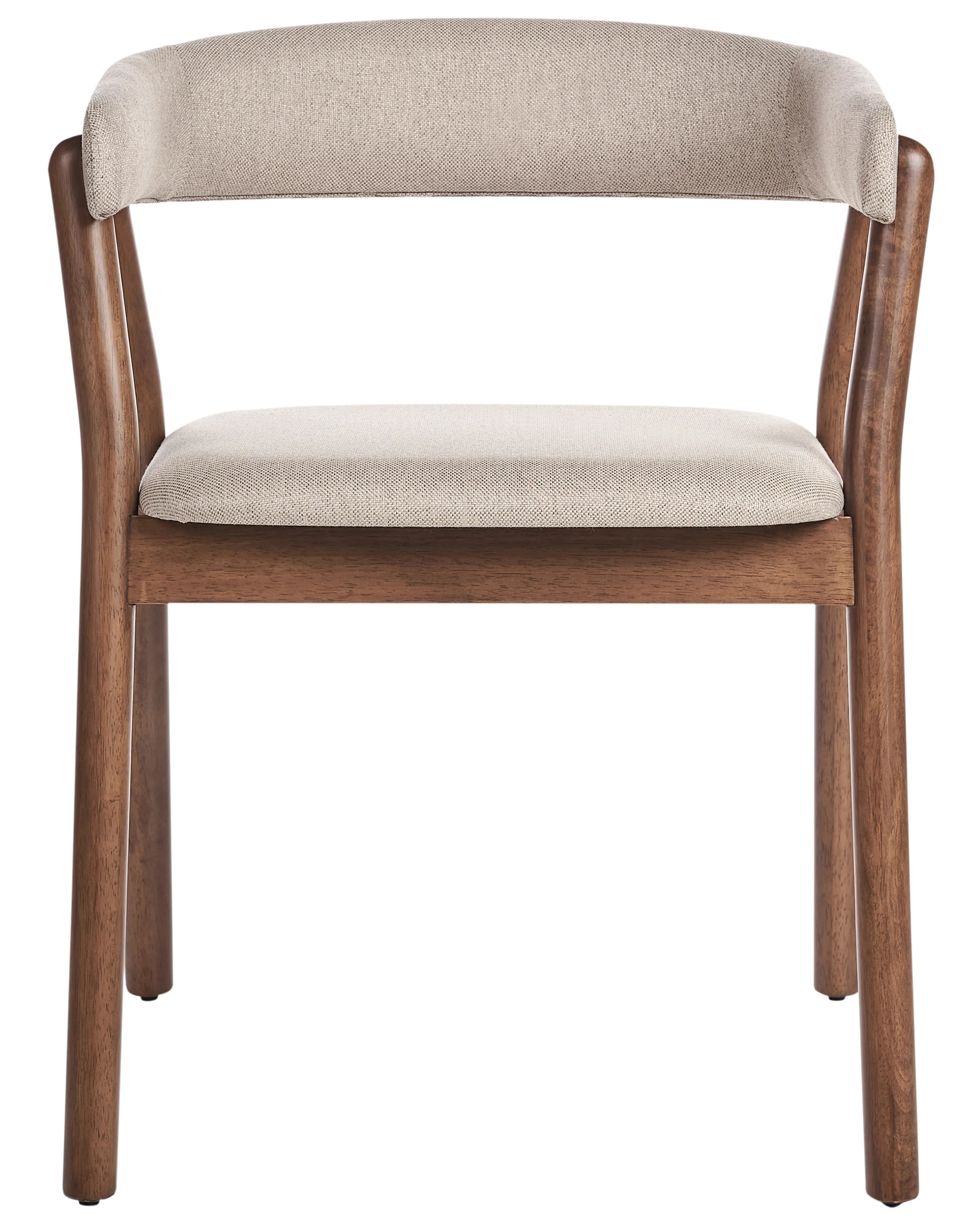 Set van 2 eetkamerstoelen MYLO Stof Donkerbruin/beige