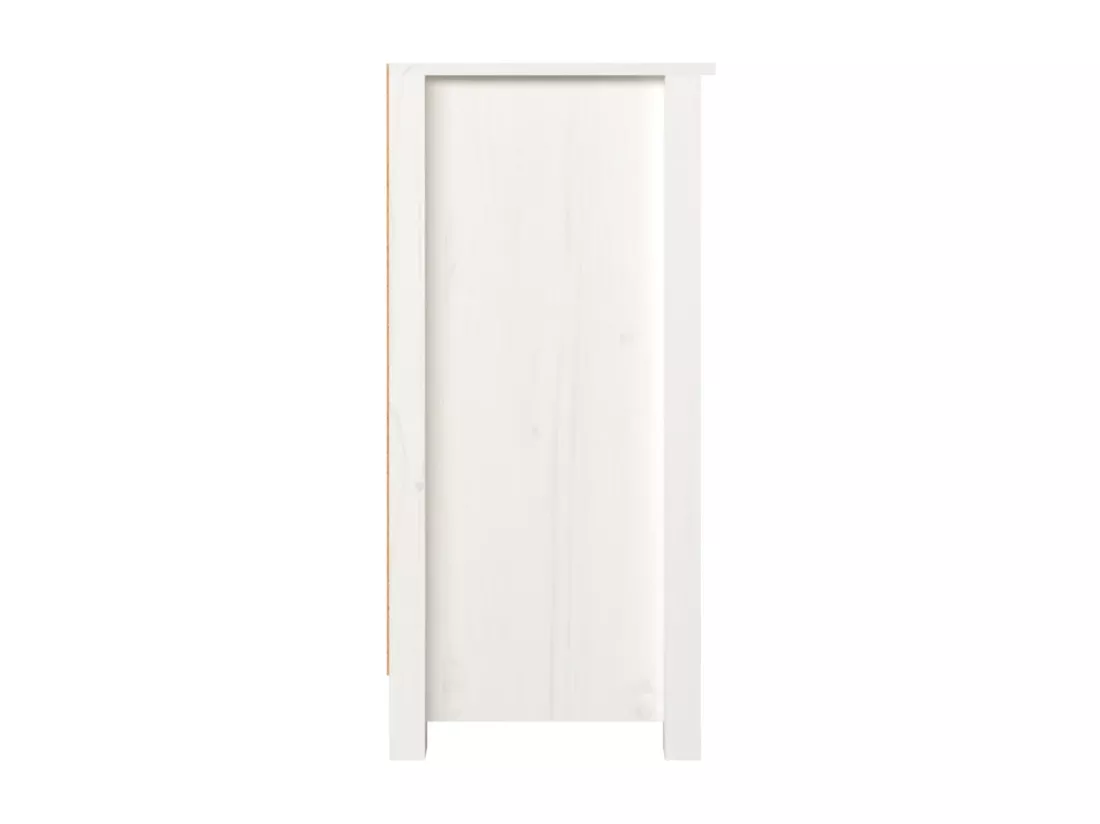 Buffet Blanc 100x35x74 cm Bois massif de pin