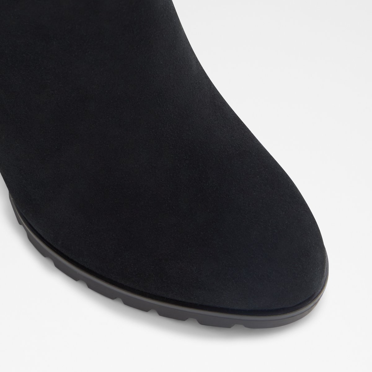 Doria Black Leather Suede Women Ankle boots
