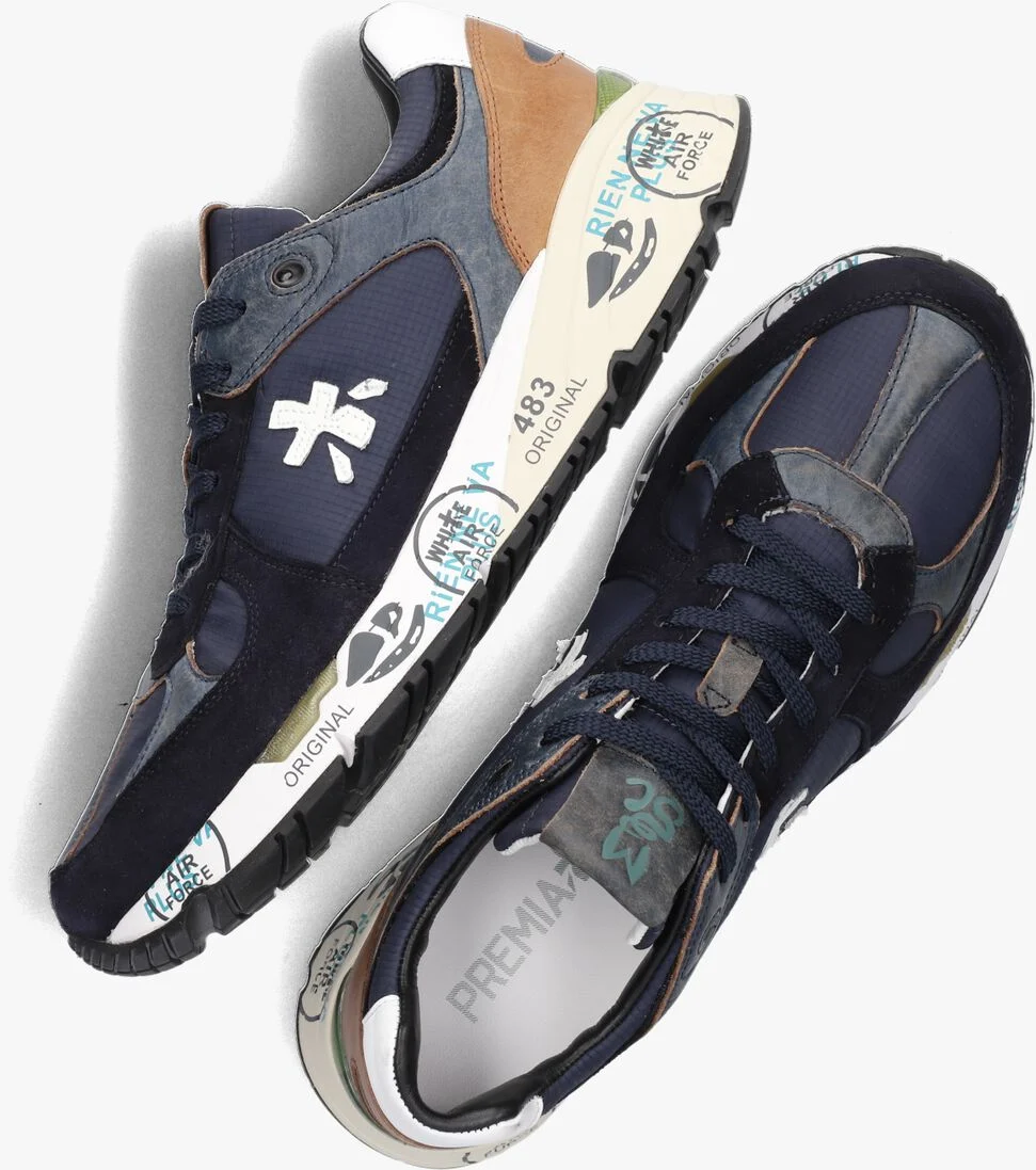 PREMIATA blauwe premiata lage sneakers mase