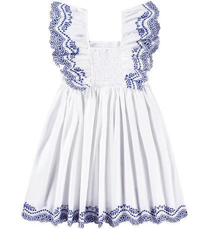 Molo Kleid - Clementine - Knackige White m. Stickerei