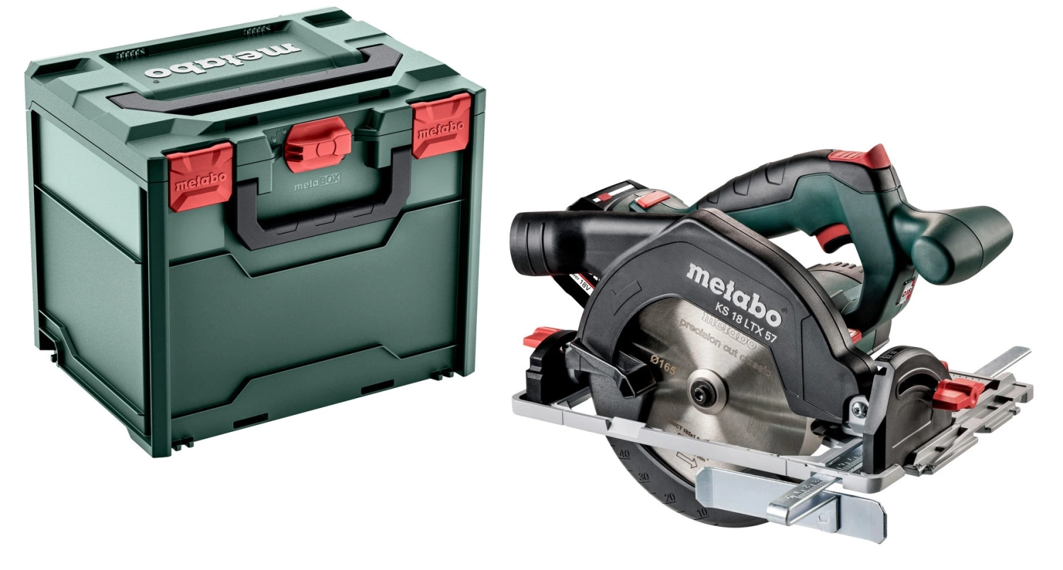 Metabo KS 18 LTX 57 18V Li-Ion accu cirkelzaag body in metaBOX - 165mm