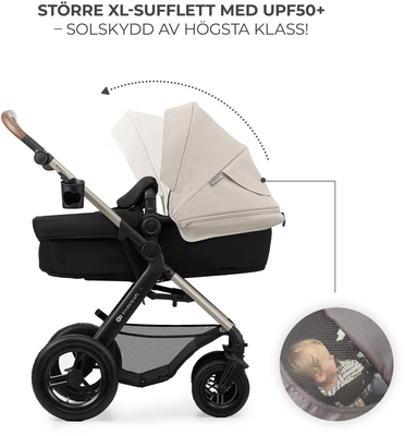 Kinderkraft MOOV 2 Air 3-in-1 Kombivogn, Moonlight Grey