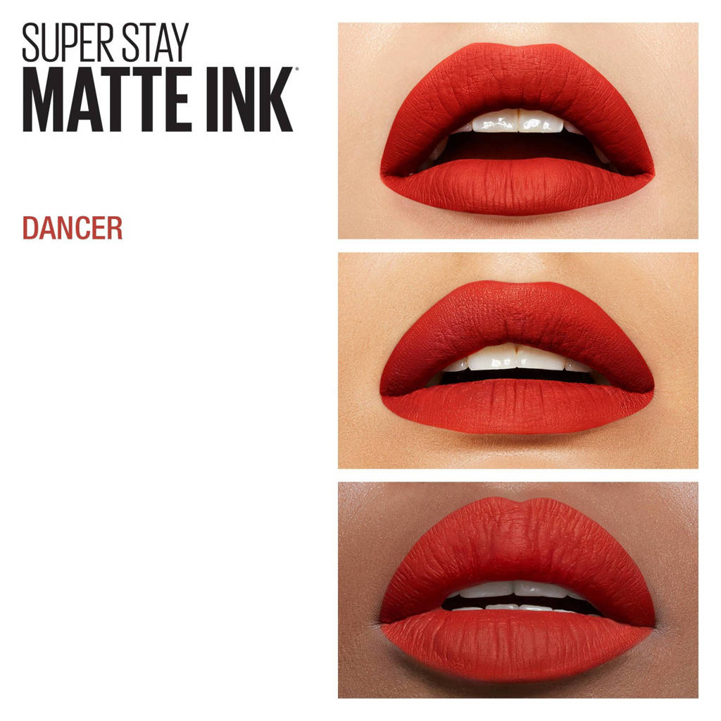 Een lippenstift die goed vasthoudt en niet droogtSuperStay Matte Ink City Edition lippenstift - 118 Dancer