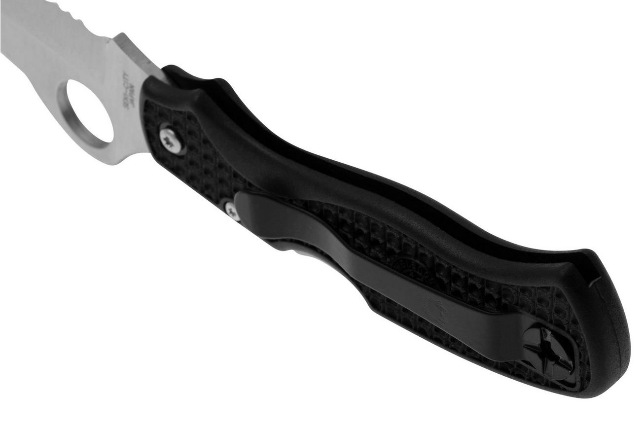 Spyderco Rescue 79mm C45SBK Black FRN, serrated zakmes