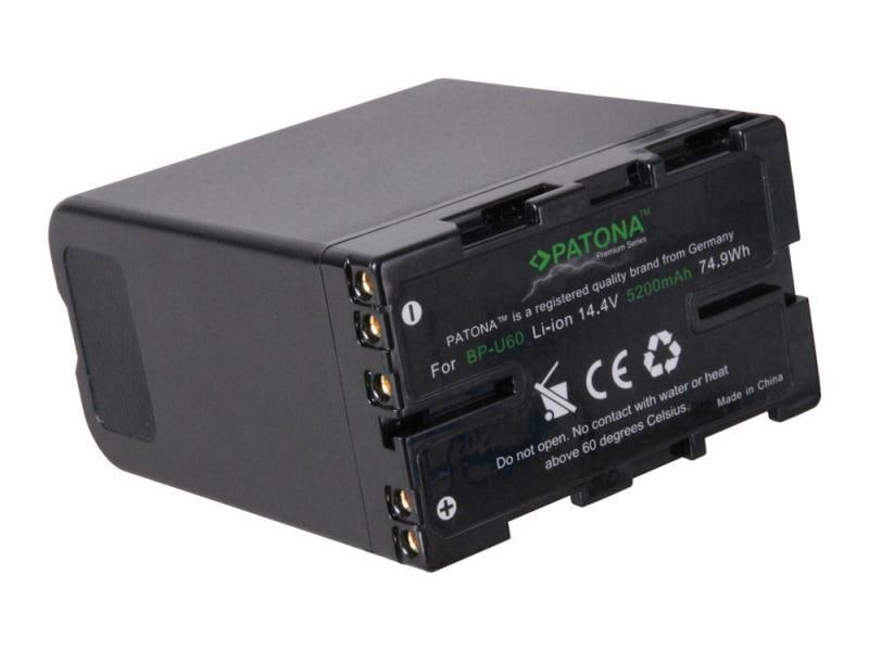 Patona Videokamera-Akku BP-U60 100% kompatibel mit dem originalen BP-U60