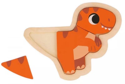 Janod 4 Progressiv Puslespill Dinosaurer 14 Brikker