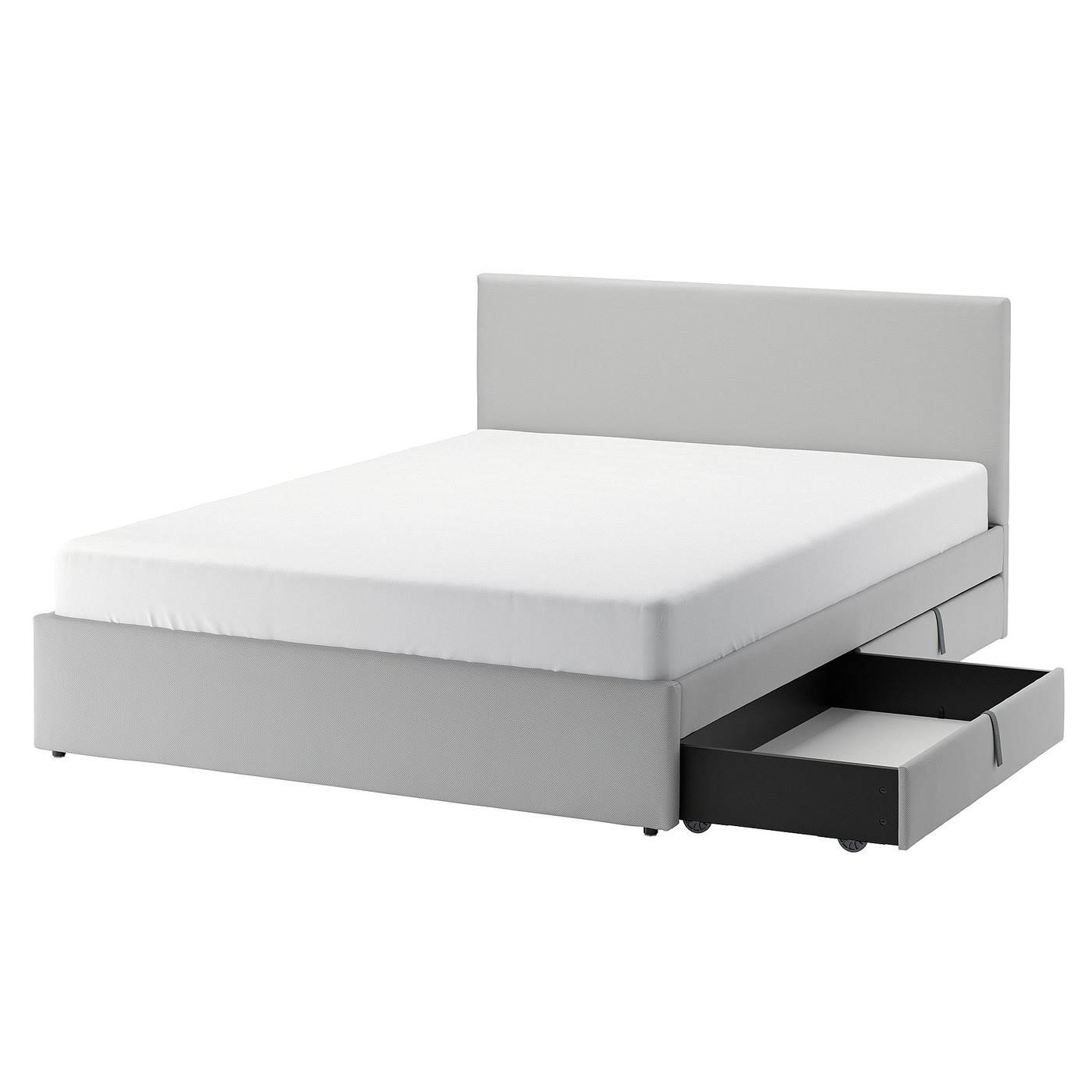 IKEA GLADSTAD Bettgestell gepolstert + 2 Schubl