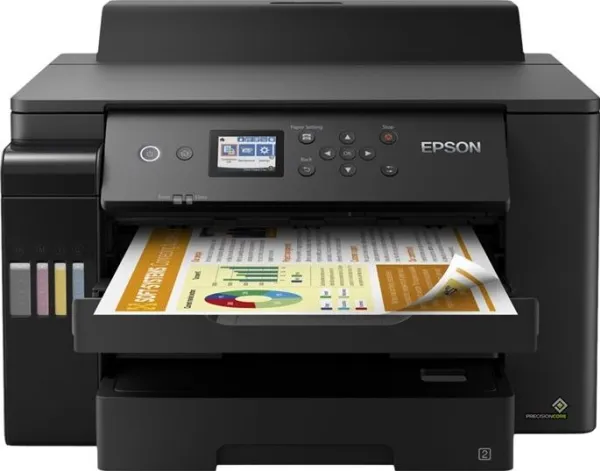 Epson EcoTank L11160 - Printer - farve - Duplex - blækprinter - A3 - 4800 x 1200 dpi - op til 25 spm (mono) / op til 25 spm (farve) - kapacitet: 550 ark - USB, LAN, Wi-Fi - sort