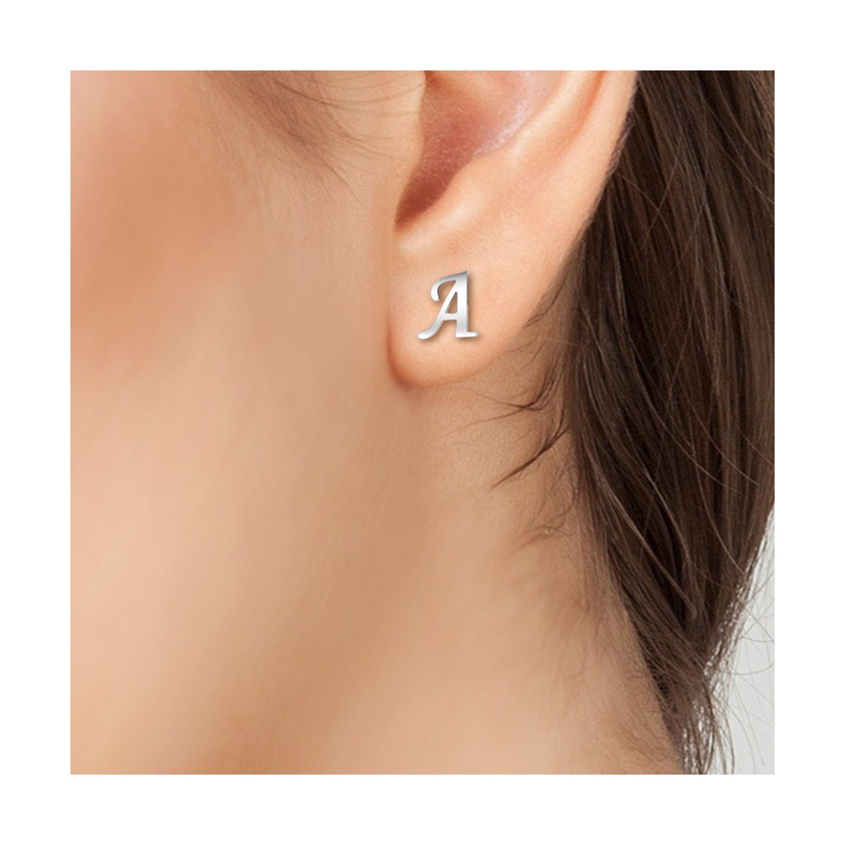 Boucles d'oreilles lettre A par SC Bohème