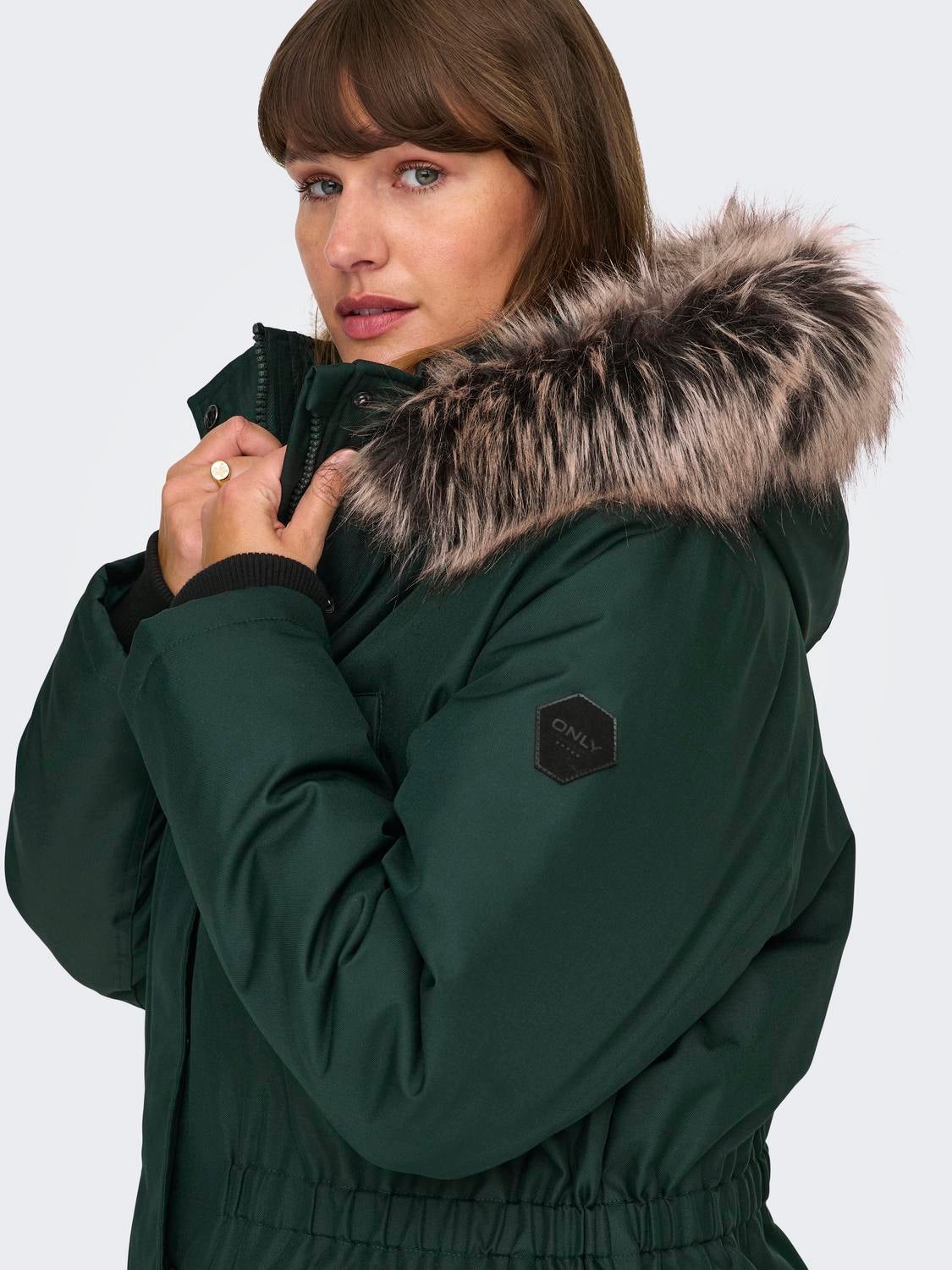 CARIRENA Langer Parka Scarab