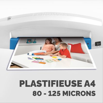 Fellowes Lunar + A4 - Plastifieuse A4 - de 80 à 125 microns - bleu