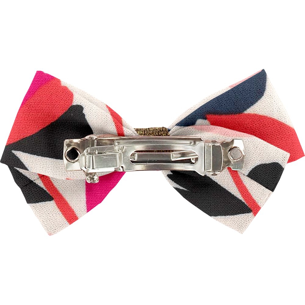 Petite Barrette Double Noeud Croisé Champ Floral