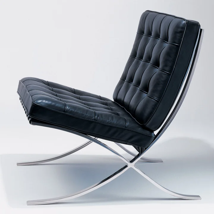 Knoll - Barcelona Relax Sessel, Chrom / Leder braun Venezia