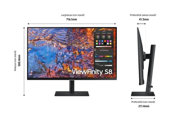 [OUTLET] - Samsung ViewFinity S8 S32B800PXU - S80PB Series - LED-skærm - 32
