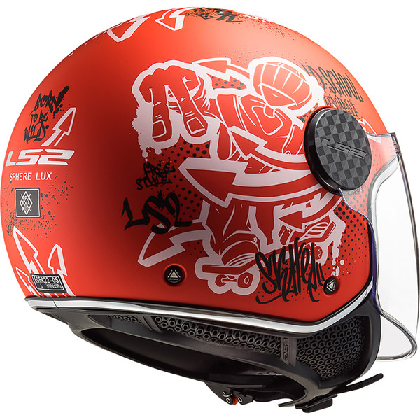 LS2 - Casque OF558 Sphere Lux Skater Rouge Mat / Blanc