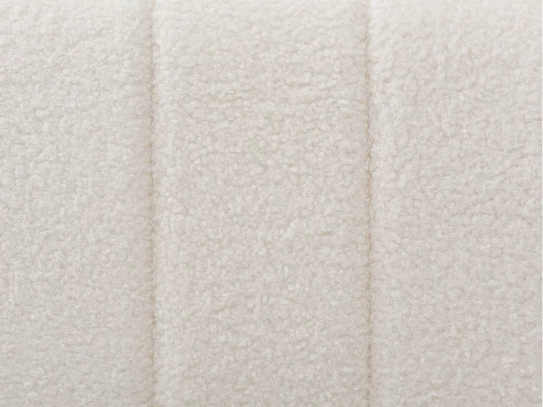 Canapé pour animaux en tissu bouclette - Blanc crème - L. 98 x P. 62 x H. 33 cm - PARUIMA