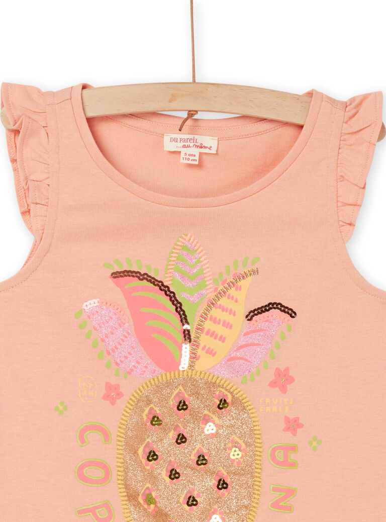 Débardeur pêche à animation ananas