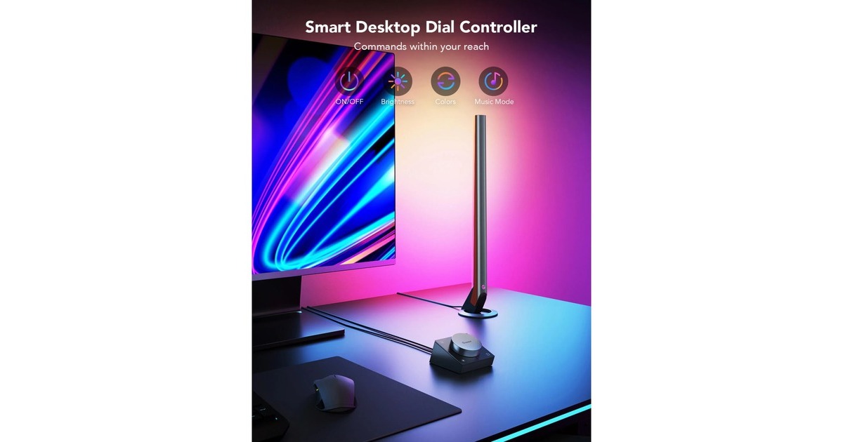 GoveeH6047 RGBIC WIFI Gaming Light bars met smart controller sfeerverlichting  (RGBIC, Wifi)