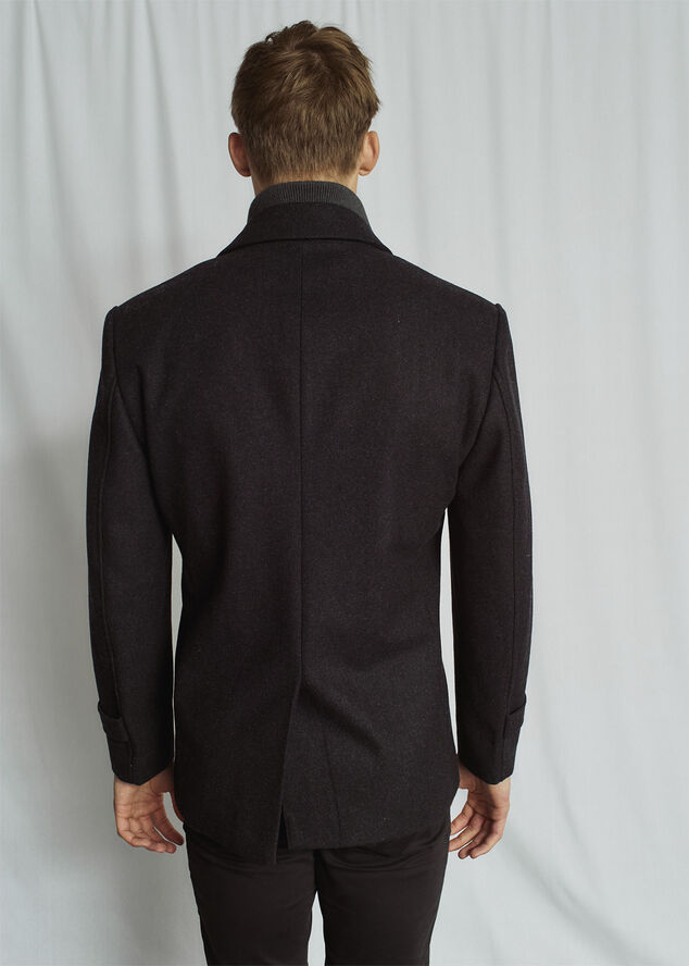 Bruun & Stengade BS Kodiak Regular Fit Coat Charcoal