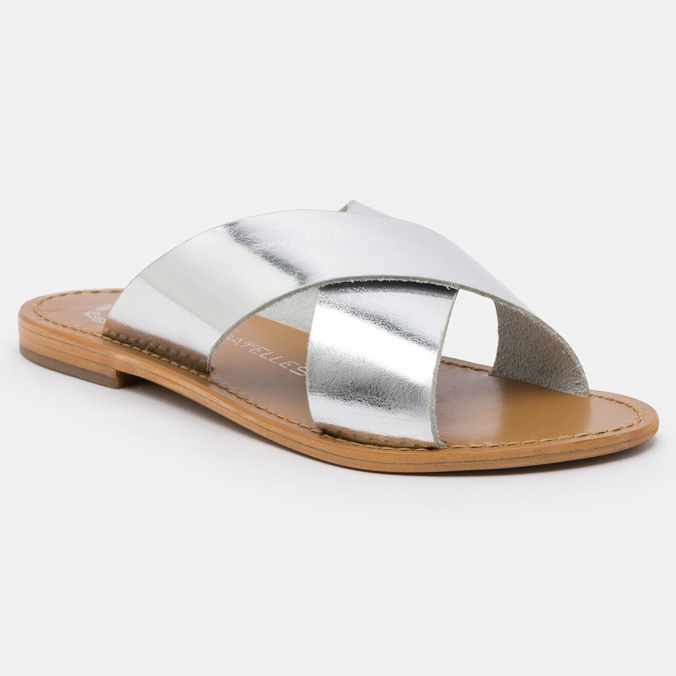 Les Bagatelles Mules en Cuir Lima argenté/marron