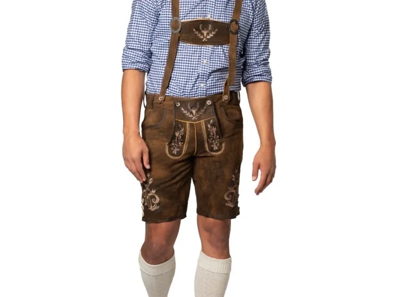 Brune korte lederhosen