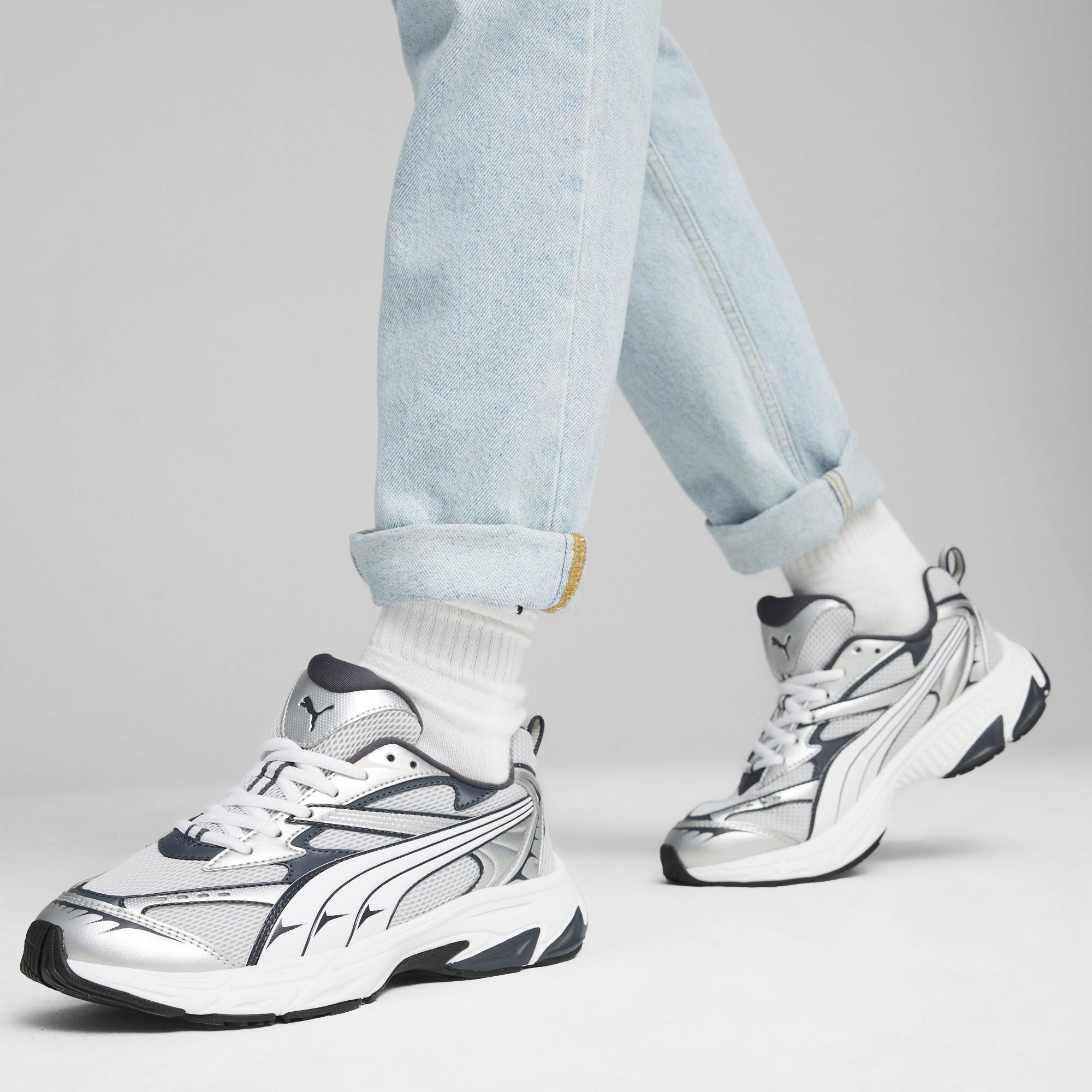 Puma Morphic  sneakers lichtgrijs/wit/zilver