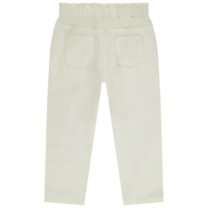 Jean mom fit avec broderies pour fille